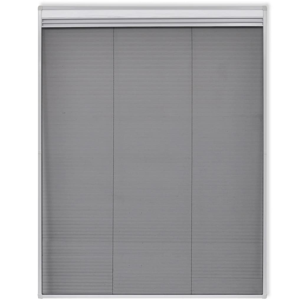 Finestra per Insetti Finestra Plisse 160 x 110 cm in Alluminio con Ombra
