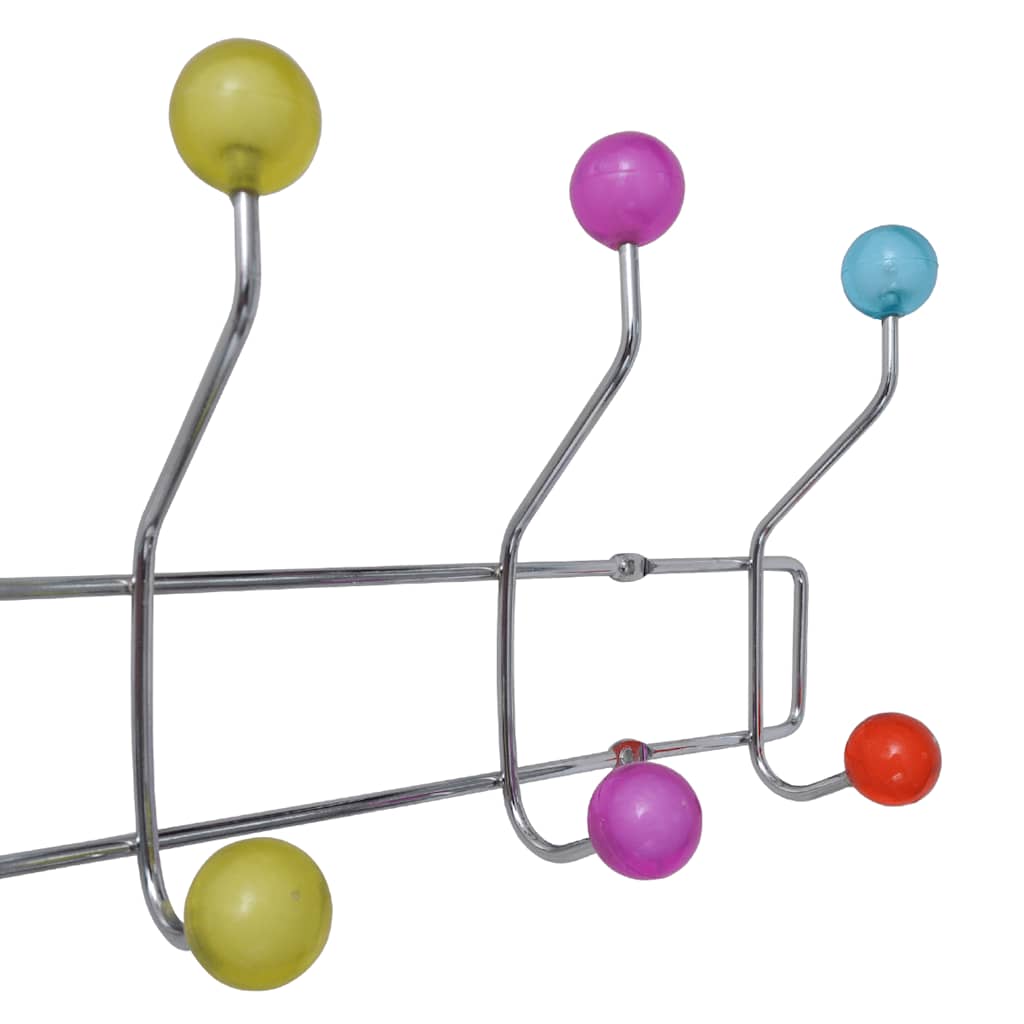 Appendino a Muro Colorato con 12 Ganci 2 pz