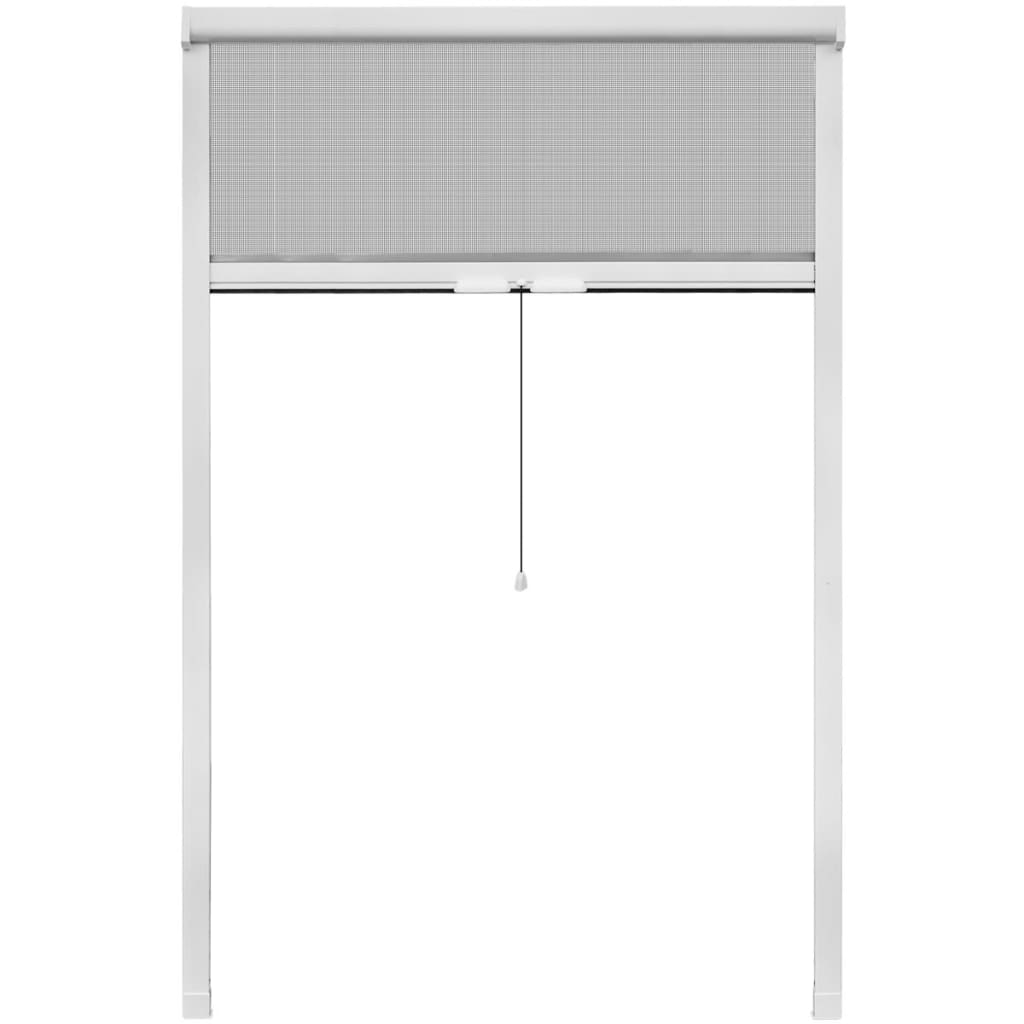 Zanzariera avvolgibile a rullo per finestre bianca 120 x 170 cm