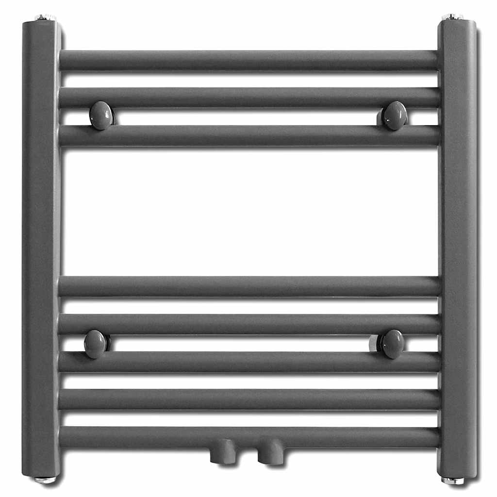 Radiatore Centrale Portasciugamano Dritto Grigio 480 x 480 mm