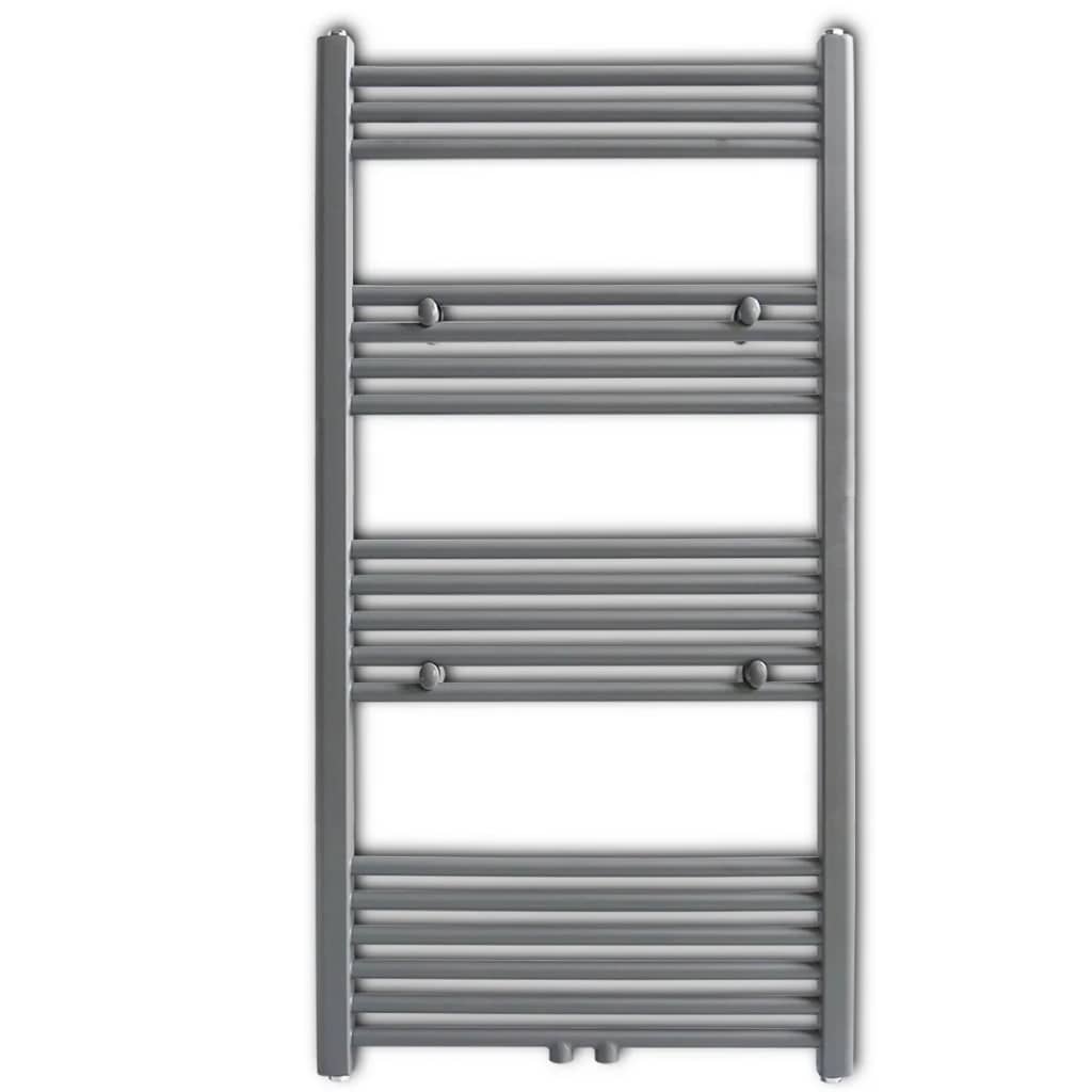 Radiatore Centrale Portasciugamano Dritto Grigio 600 x 1160 mm