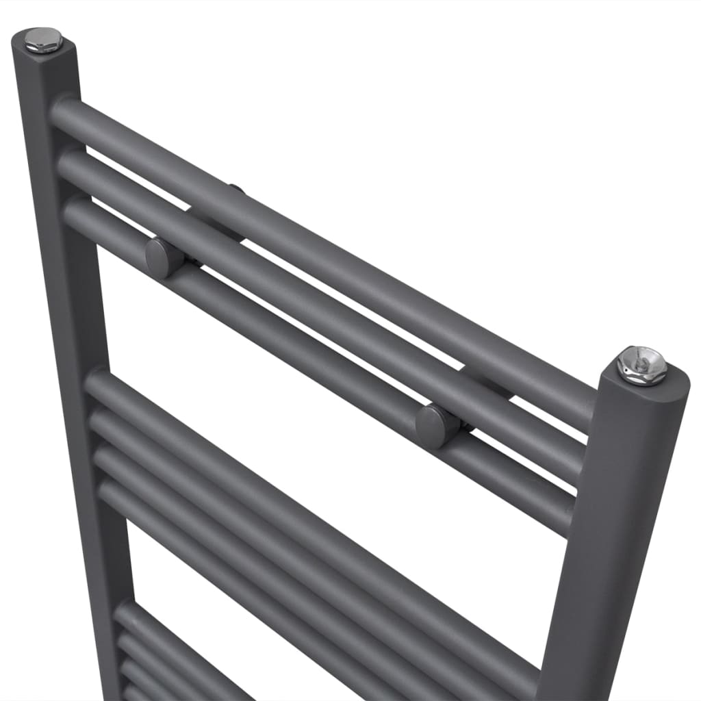 Radiatore Centrale Portasciugamano Dritto Grigio 600 x 1160 mm