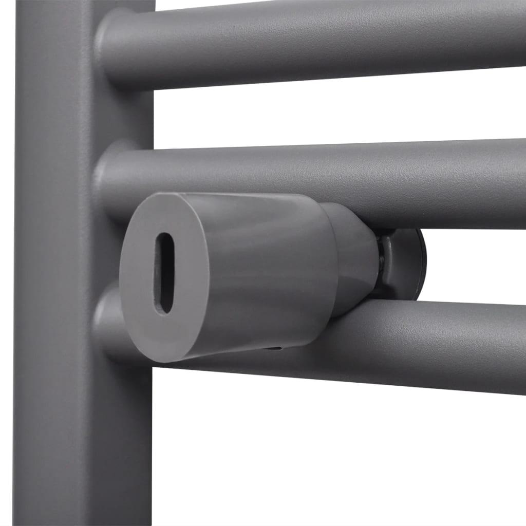 Radiatore Centrale Portasciugamano Dritto Grigio 600 x 1160 mm