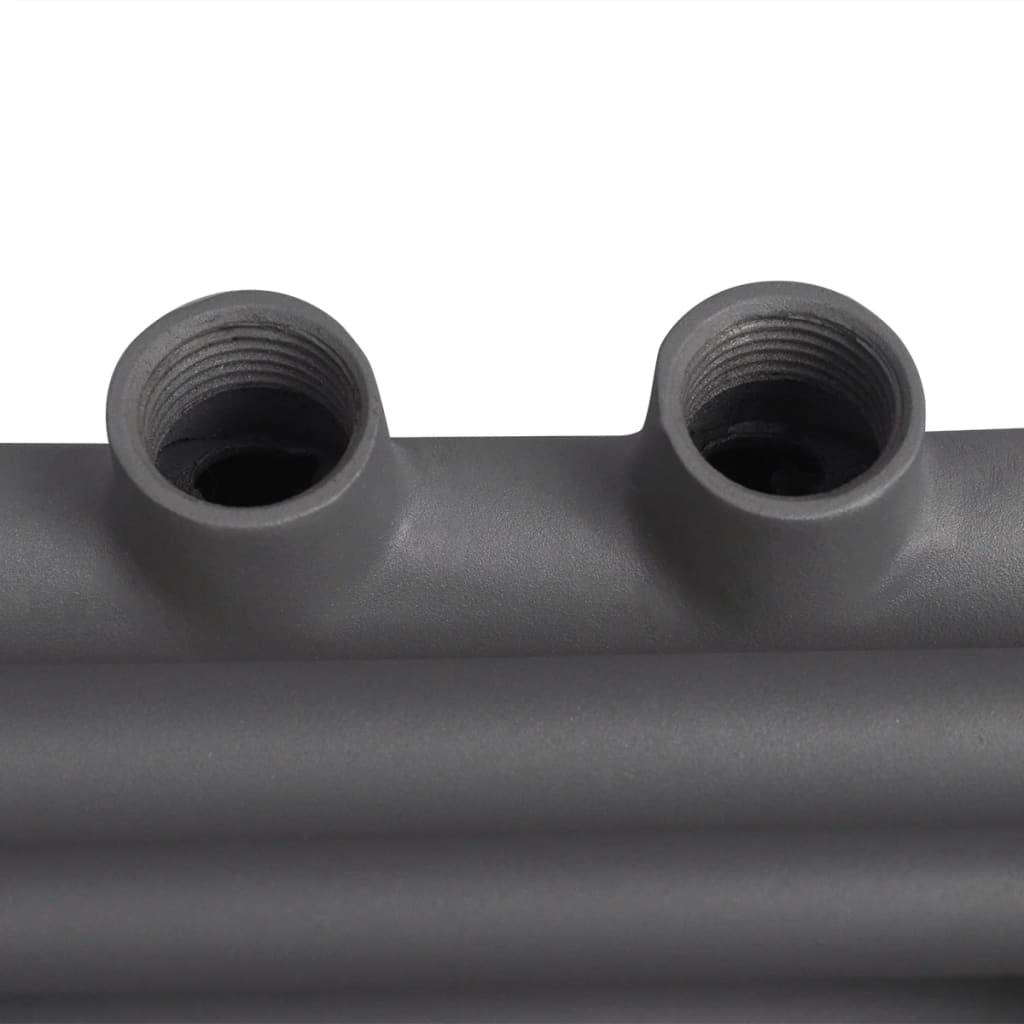 Radiatore Centrale Portasciugamano Dritto Grigio 600 x 1160 mm