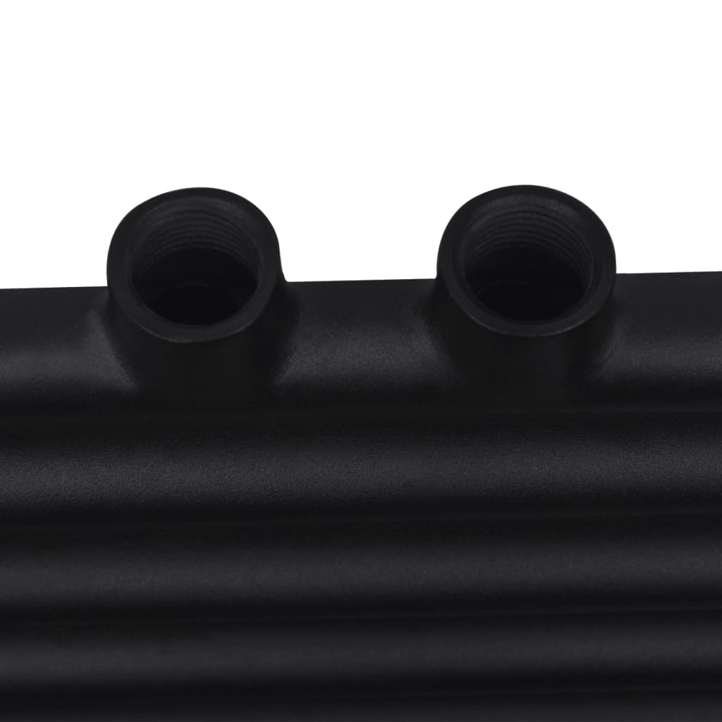 Radiatore Centrale Portasciugamano Dritto Nero 600 x 764 mm