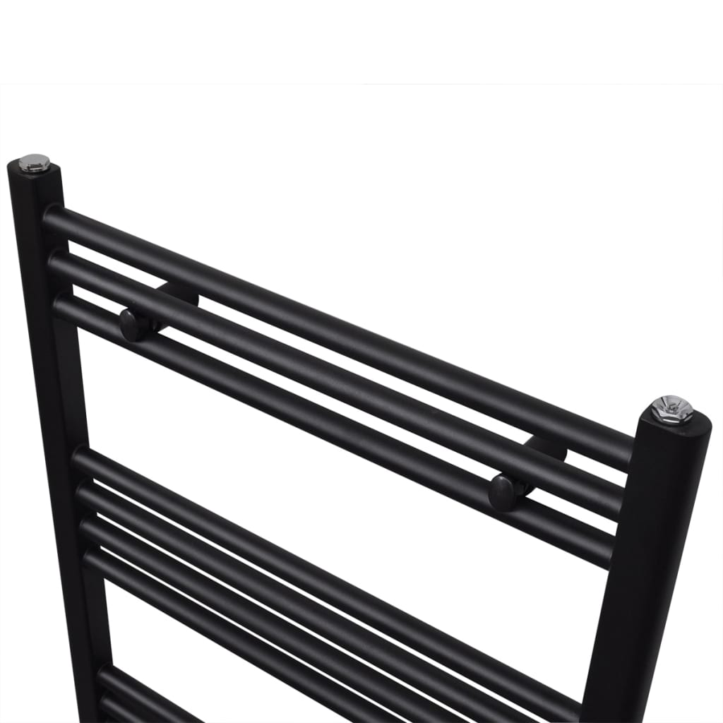 Radiatore Centrale Portasciugamano Dritto Nero 500 x 1160 mm