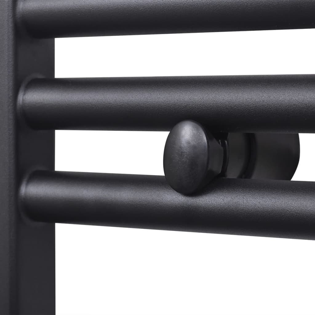 Radiatore Centrale Portasciugamano Dritto Nero 500 x 1160 mm