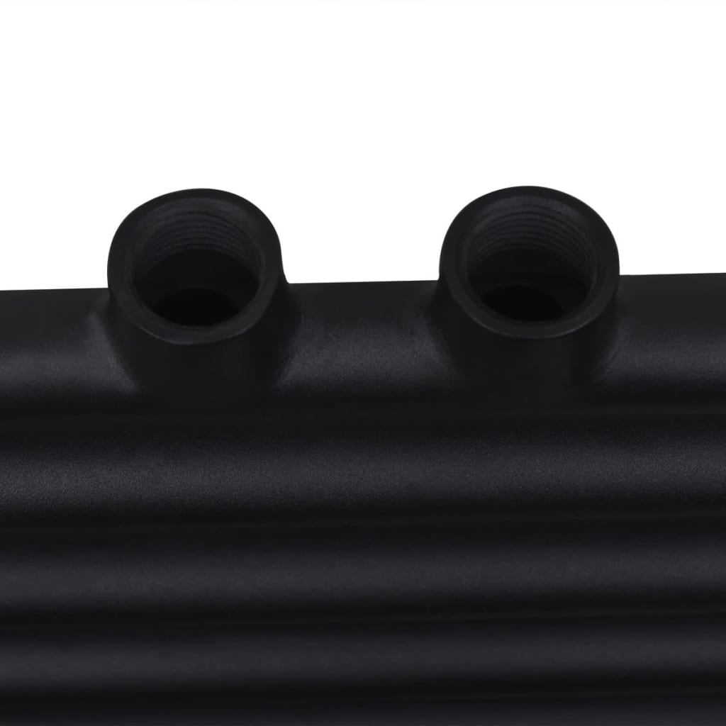 Radiatore Centrale Portasciugamano Dritto Nero 500 x 1160 mm