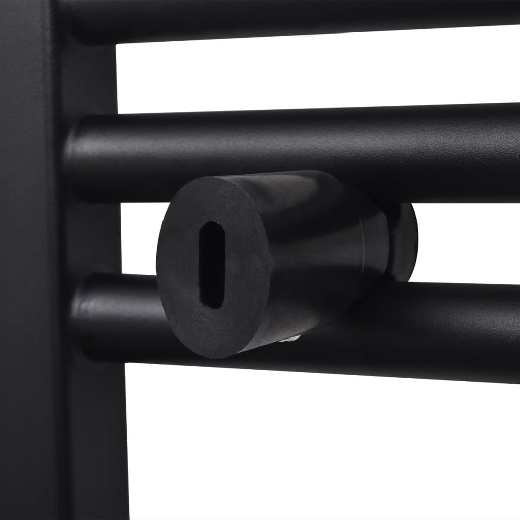 Radiatore Centrale Portasciugamano Dritto Nero 600 x 1160 mm