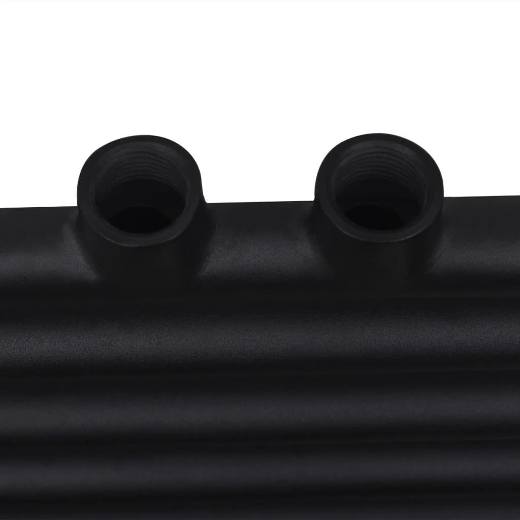 Radiatore Centrale Portasciugamano Dritto Nero 600 x 1160 mm