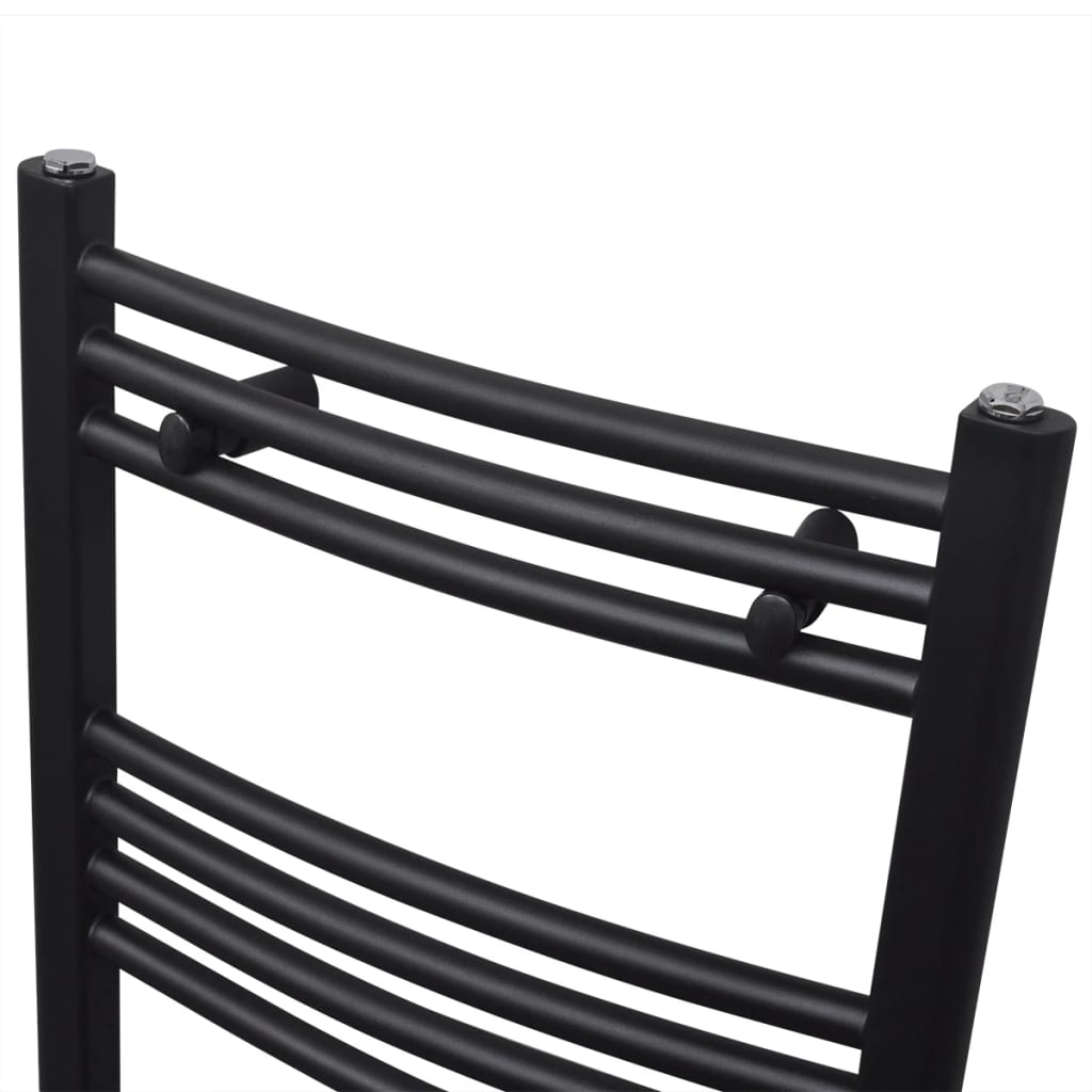 Radiatore Centrale Portasciugamano Curvo Nero 500 x 764 mm