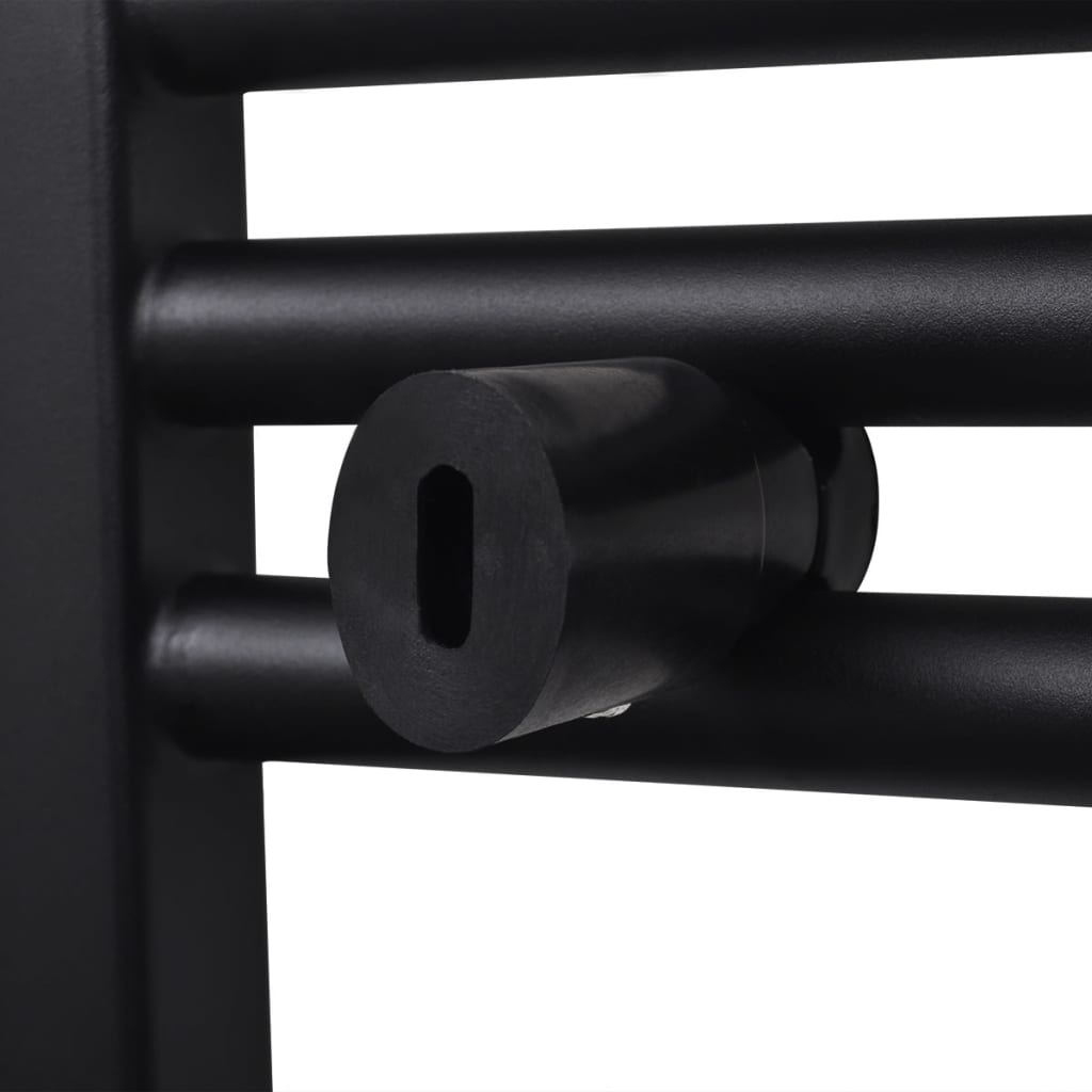 Radiatore Centrale Portasciugamano Curvo Nero 500 x 764 mm