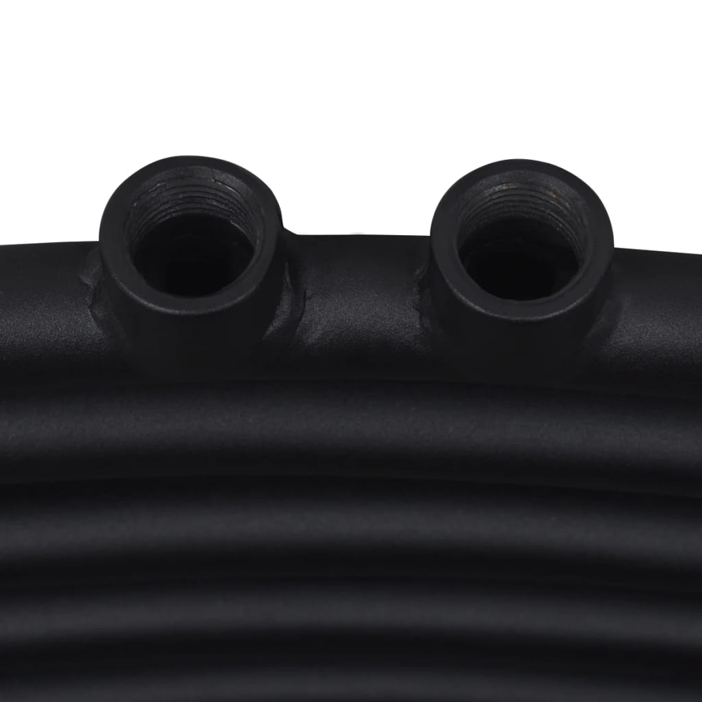 Radiatore Centrale Portasciugamano Curvo Nero 500 x 764 mm