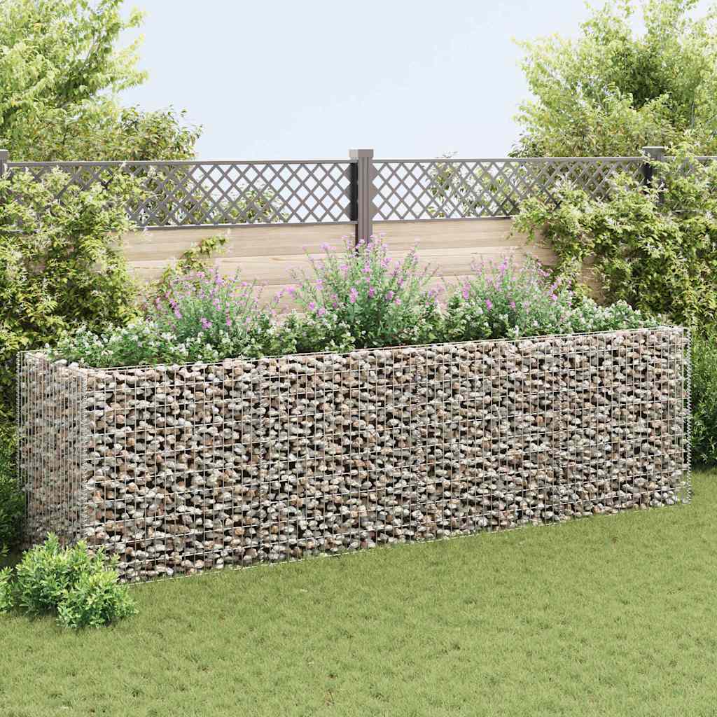 Gabbione Letto Rialzato da Giardino in Acciaio 360x90x100 cm