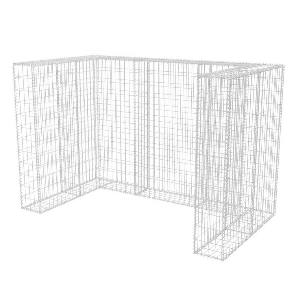 Gabbione in Rete in Acciaio per 2 Cassonetti 180x100x120 cm