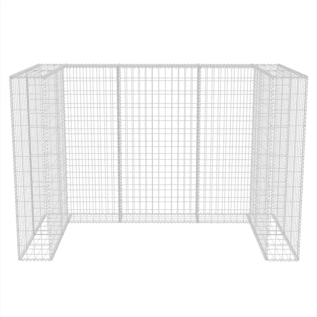 Gabbione in Rete in Acciaio per 2 Cassonetti 180x100x120 cm