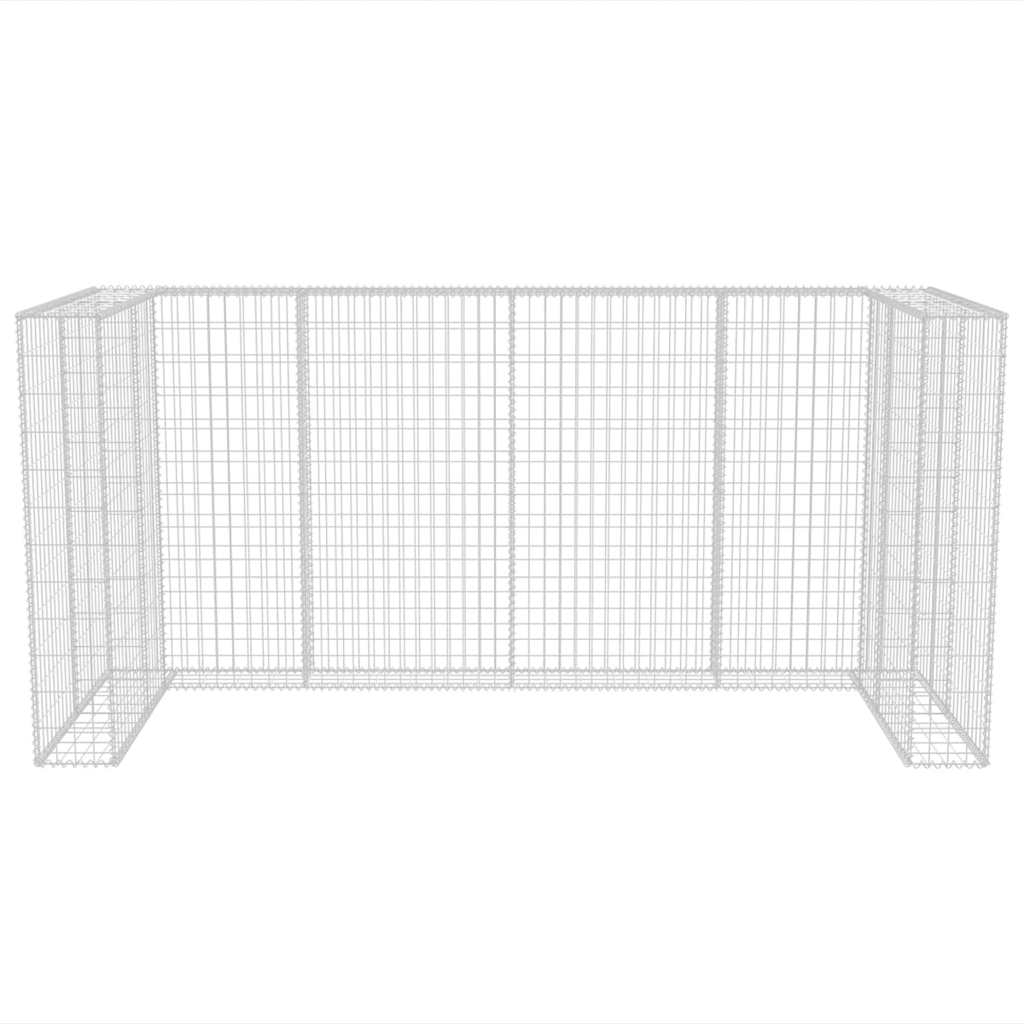 Gabbione in Rete in Acciaio per 3 Cassonetti 250x100x120 cm
