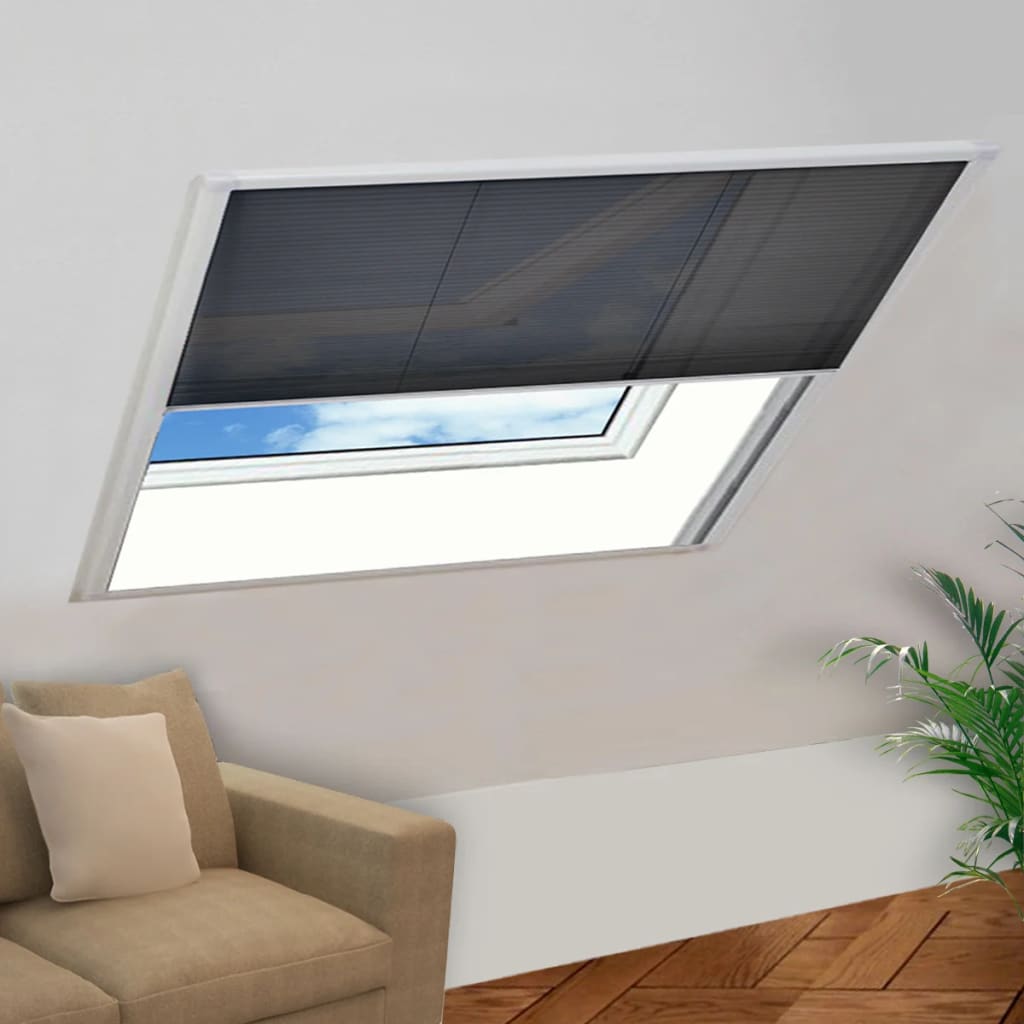 Zanzariera Plissettata per Finestre in Alluminio 120x120 cm