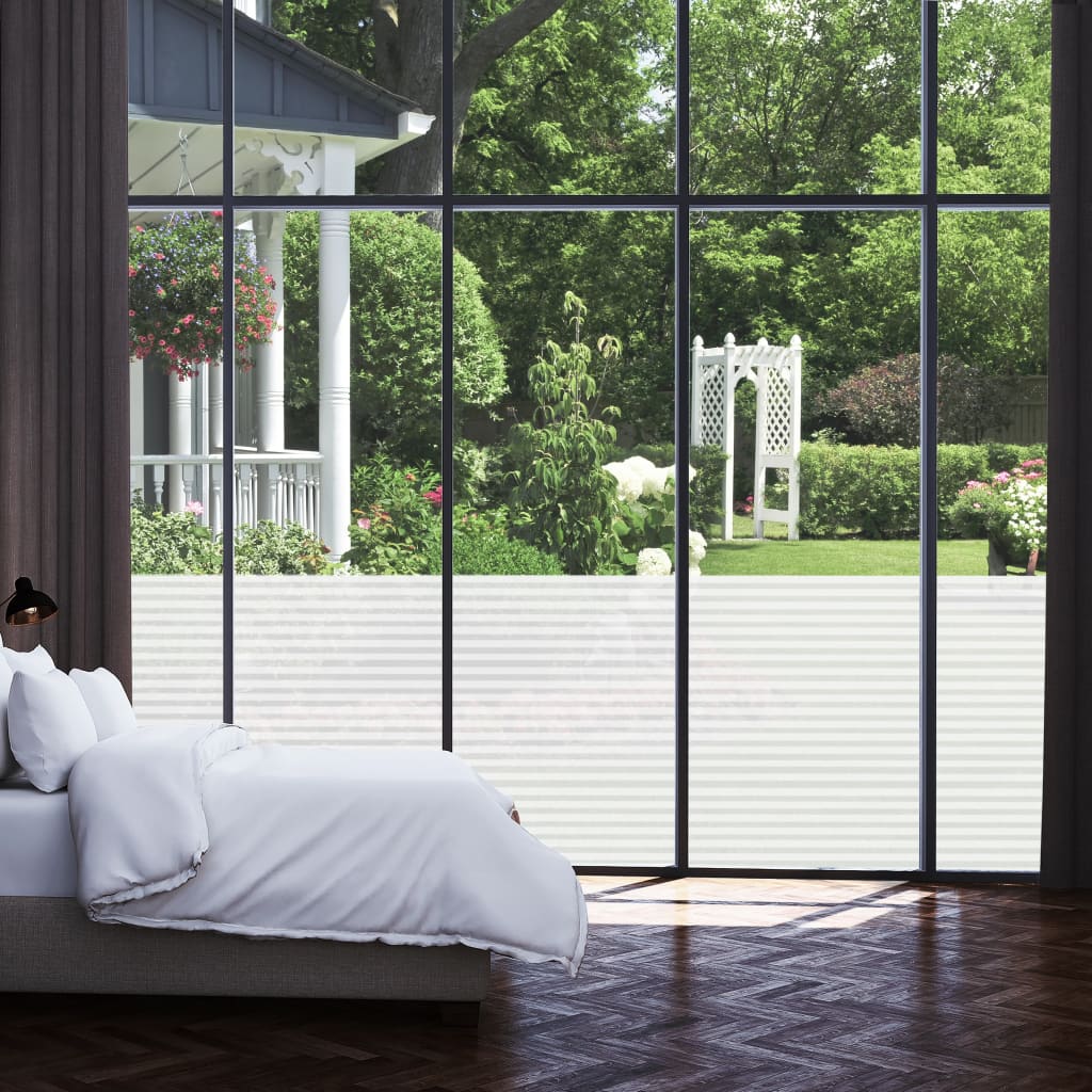 Pellicola per Finestra Design Smerigliato Strisce 0,9x20 m PVC