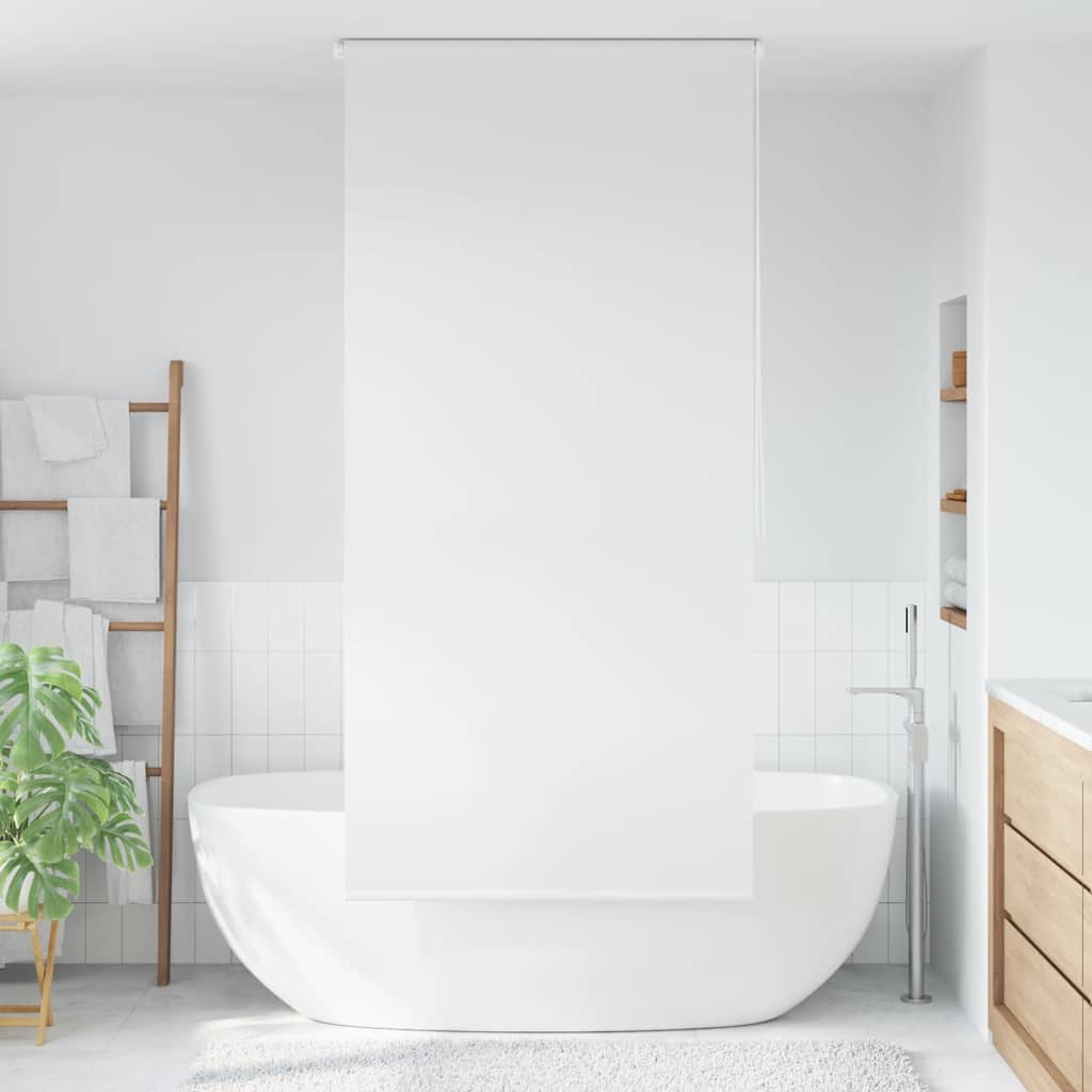 Tenda a Rullo per Doccia 80x240 cm Bianco