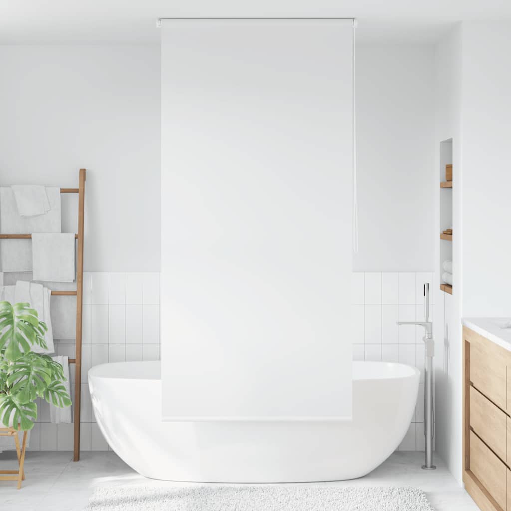 Tenda a Rullo per Doccia 120x240 cm Bianco