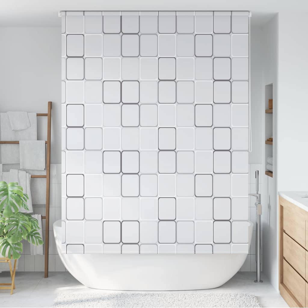 Tenda a Rullo per Doccia 160x240 cm Quadrati
