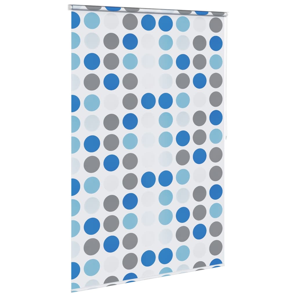 Tenda a Rullo per Doccia 140x240 cm con Motivo a Cerchi