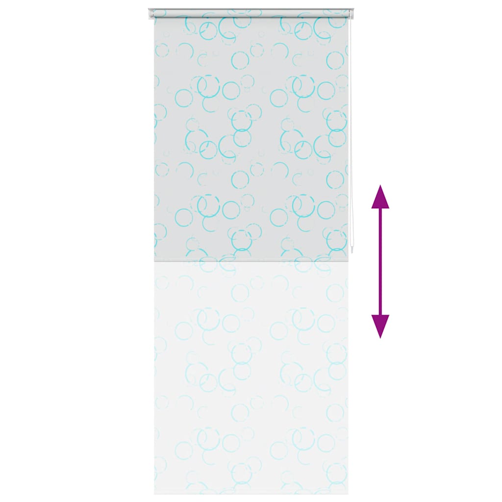 Tenda a Rullo per Doccia 120x240 cm con Motivo a Bolle