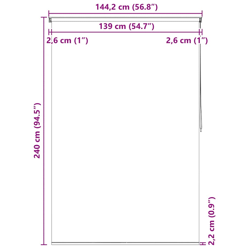 Tenda a Rullo per Doccia 140x240 cm Schizzi