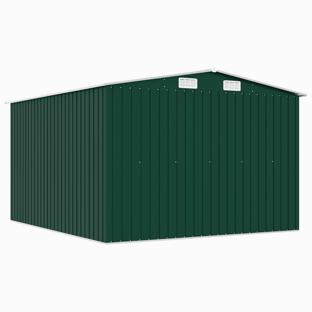 Casetta da Giardino 257x298x178 cm in Metallo Verde