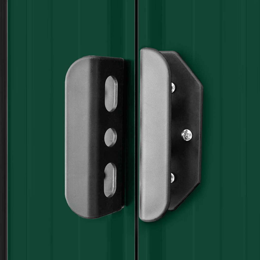 Casetta da Giardino 257x298x178 cm in Metallo Verde