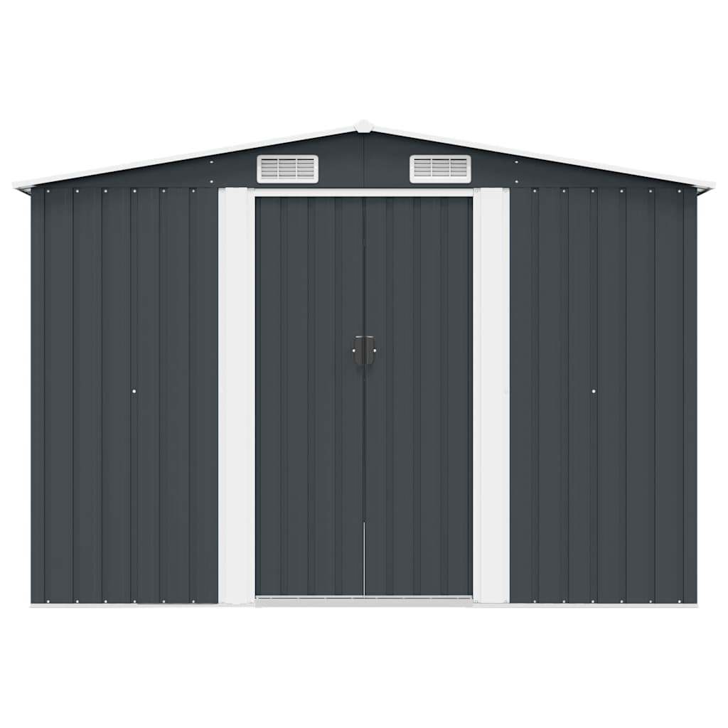 Casetta da Giardino 257x298x178 cm in Metallo Antracite