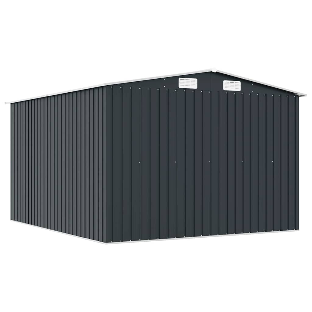 Casetta da Giardino 257x298x178 cm in Metallo Antracite