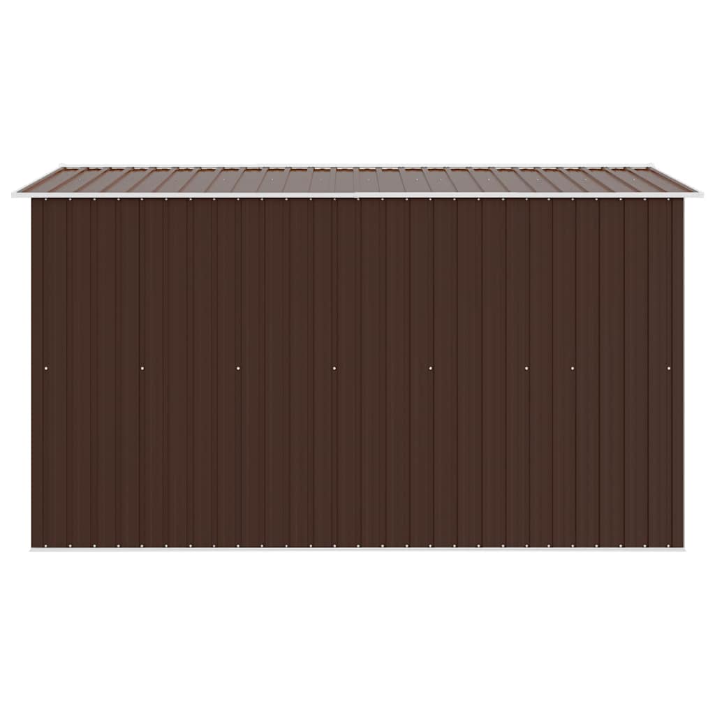 Casetta da Giardino 257x298x178 cm in Metallo Marrone