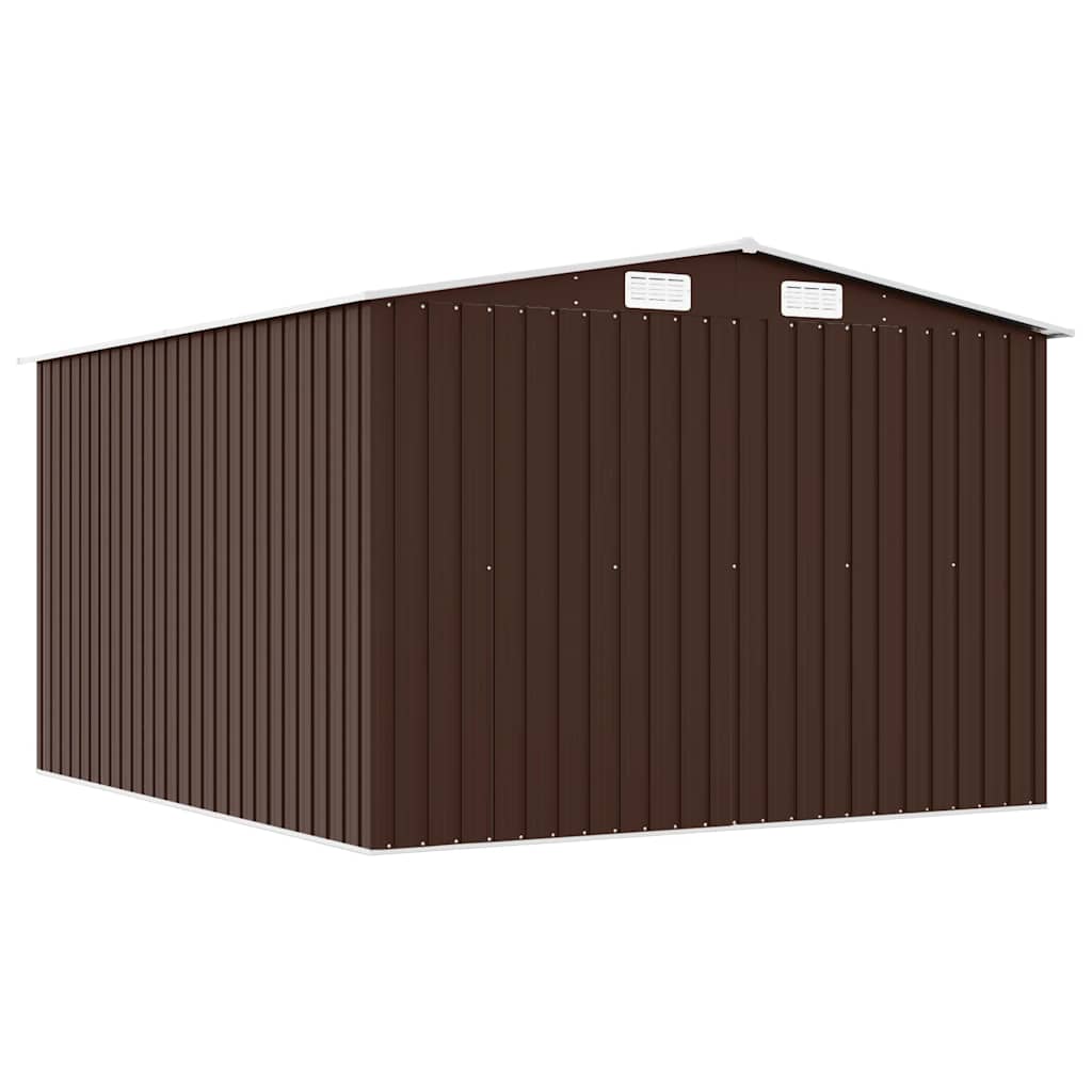 Casetta da Giardino 257x298x178 cm in Metallo Marrone
