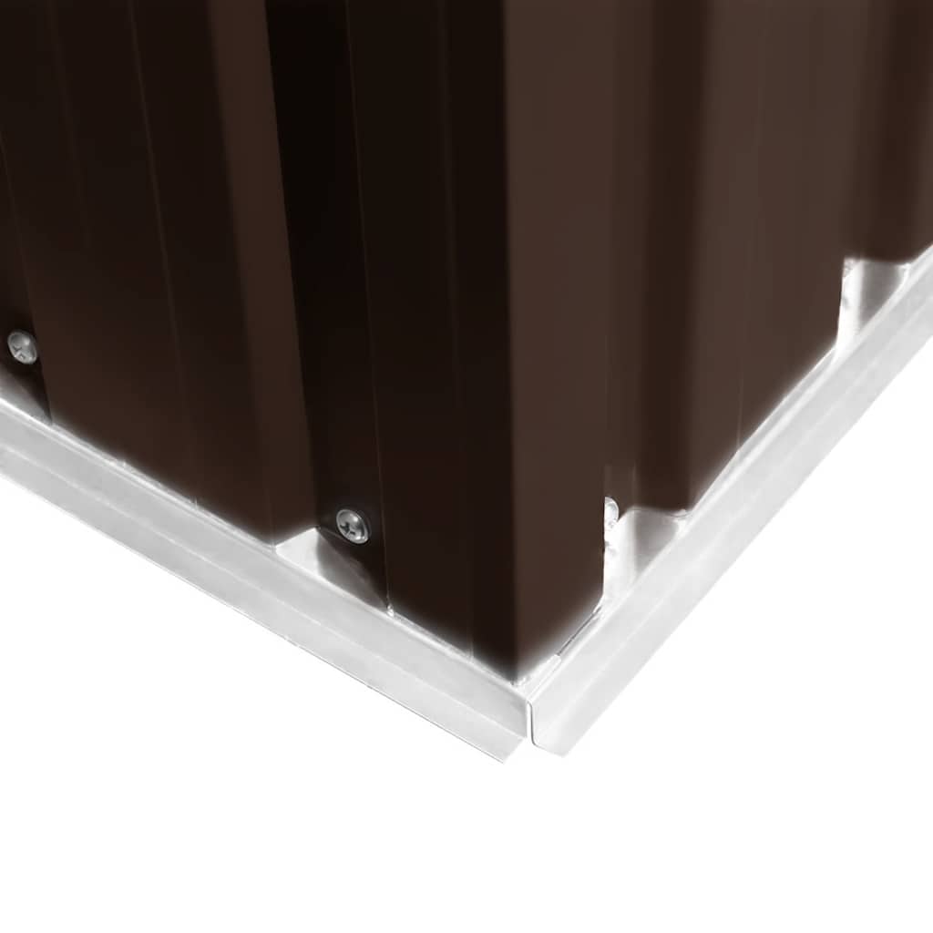 Casetta da Giardino 257x298x178 cm in Metallo Marrone