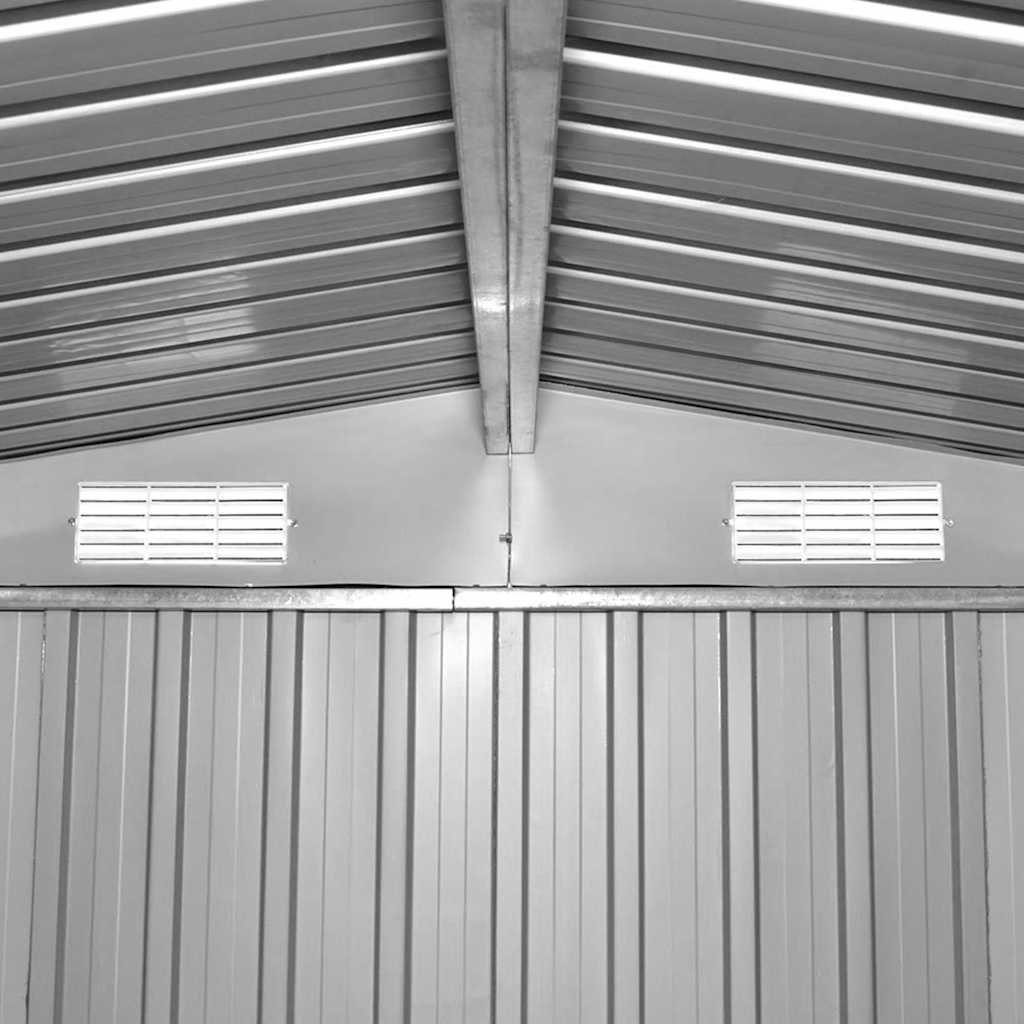 Casetta da Giardino 257x298x178 cm in Metallo Marrone