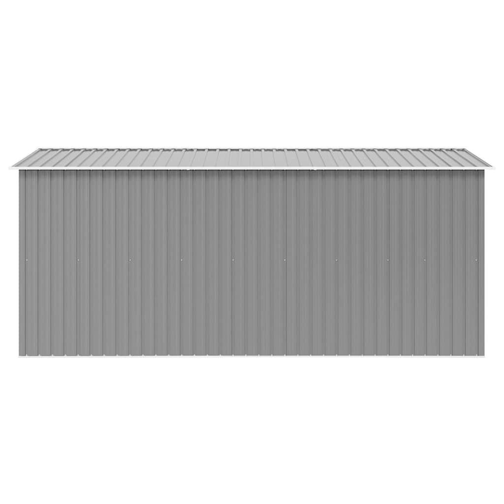 Casetta da Giardino 257x392x181 cm in Metallo Grigio