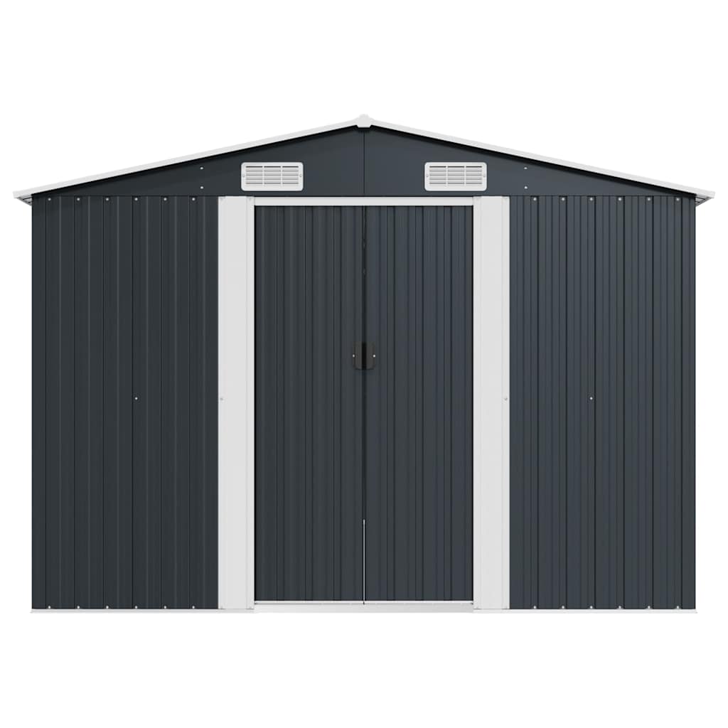 Casetta da Giardino 257x392x181 cm in Metallo Antracite