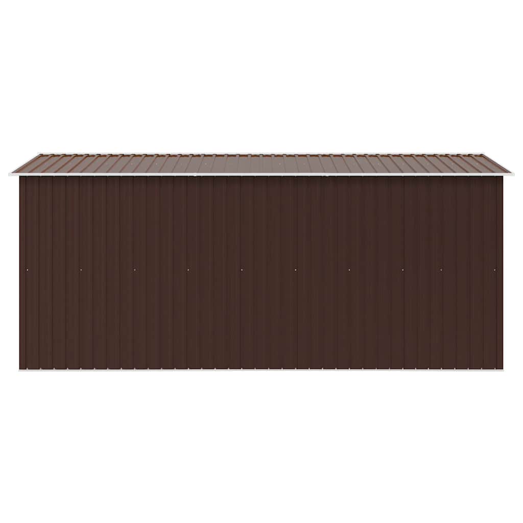 Casetta da Giardino 257x392x181 cm in Metallo Marrone