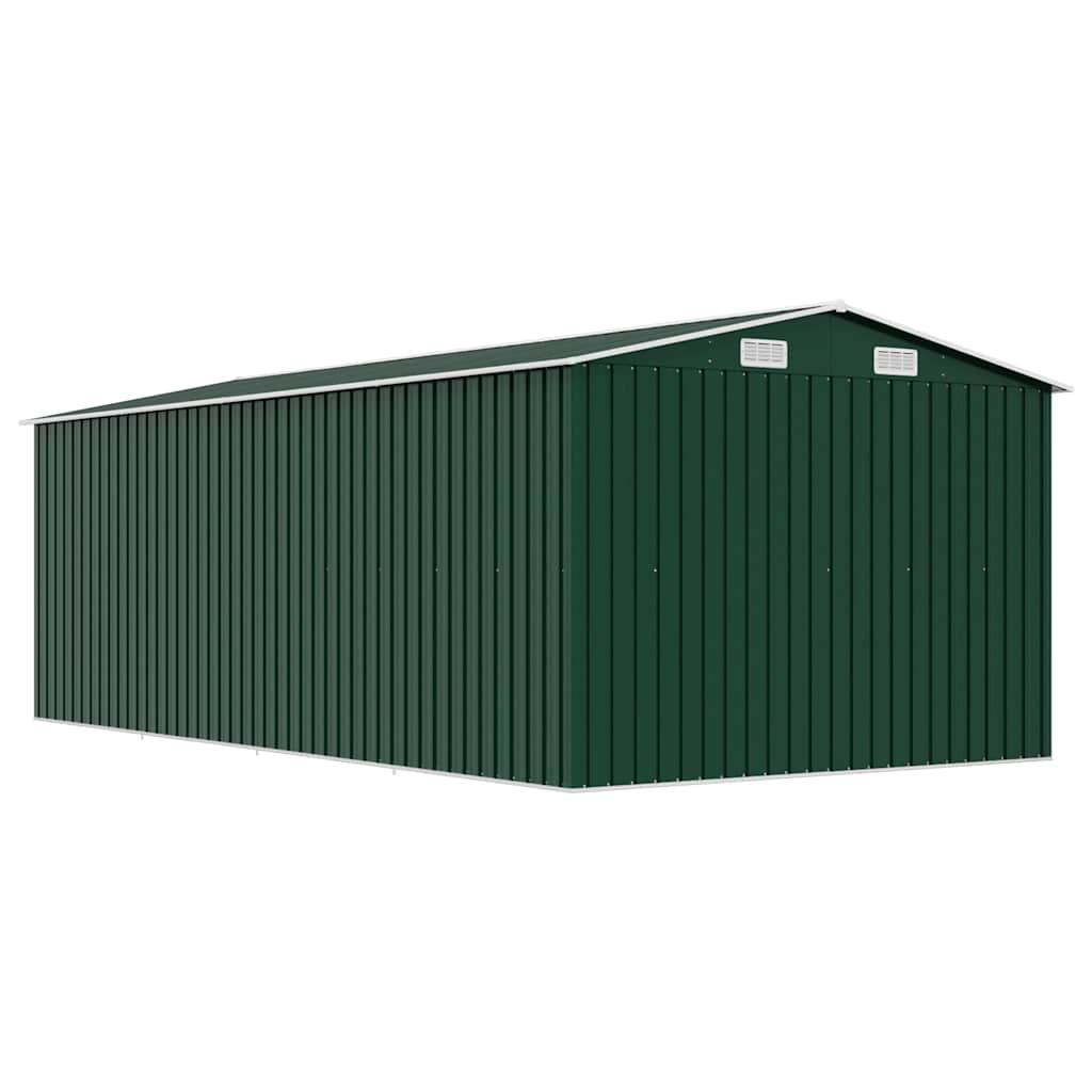 Casetta da Giardino 257x489x181 cm in Metallo Verde