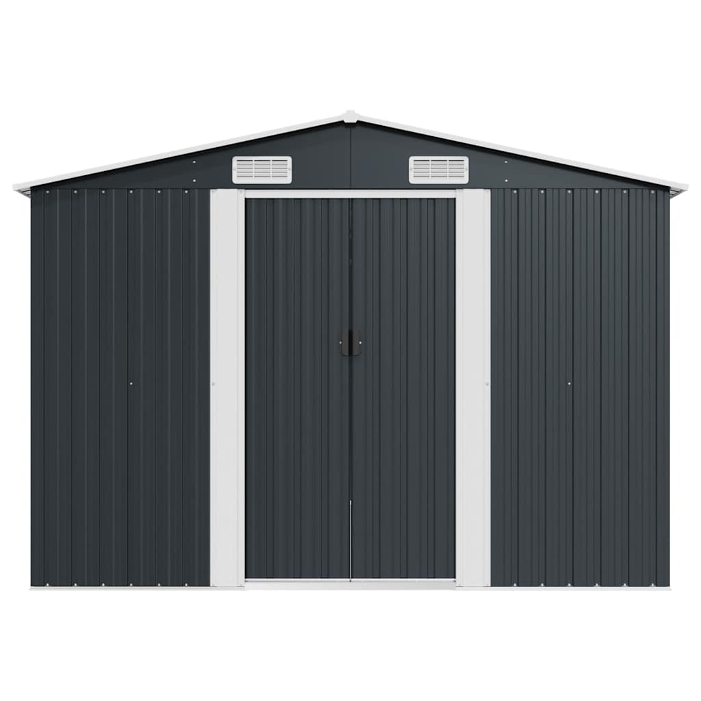 Casetta da Giardino 257x489x181 cm in Metallo Antracite