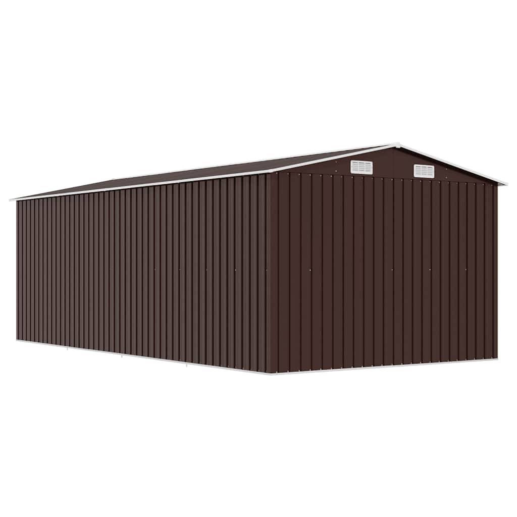 Casetta da Giardino 257x489x181 cm in Metallo Marrone