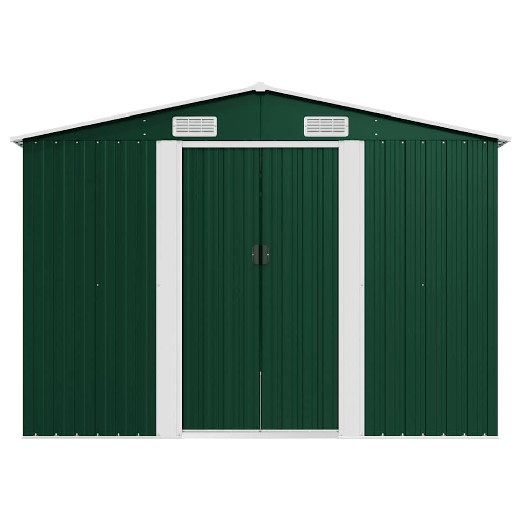 Casetta da Giardino 257x580x181 cm in Metallo Verde