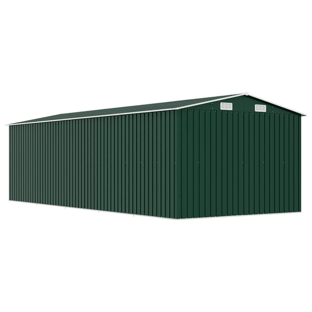 Casetta da Giardino 257x580x181 cm in Metallo Verde