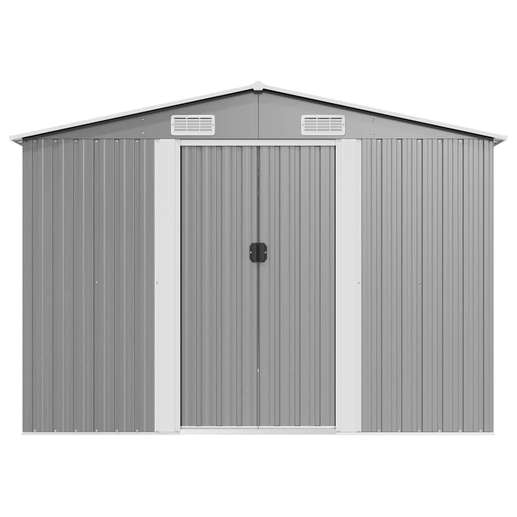 Casetta da Giardino 257x580x181 cm in Metallo Grigio