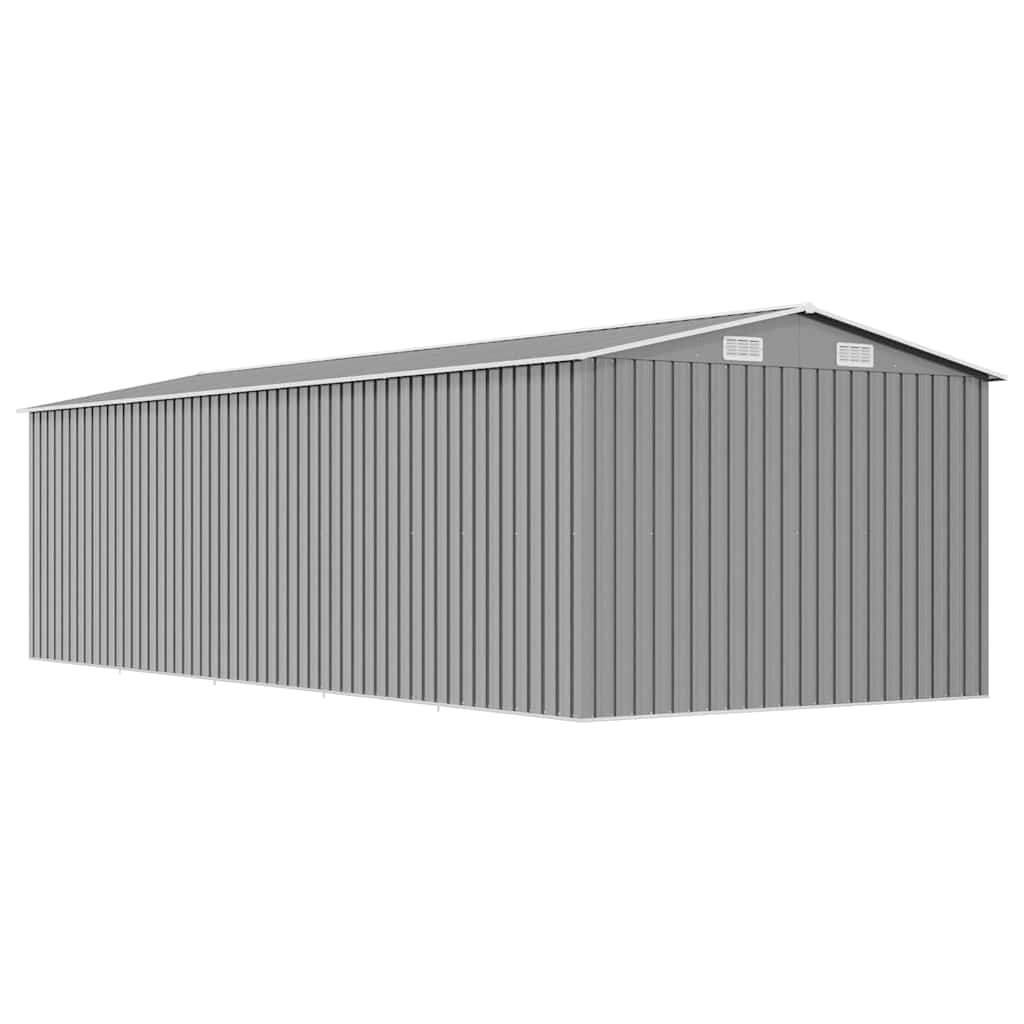 Casetta da Giardino 257x580x181 cm in Metallo Grigio