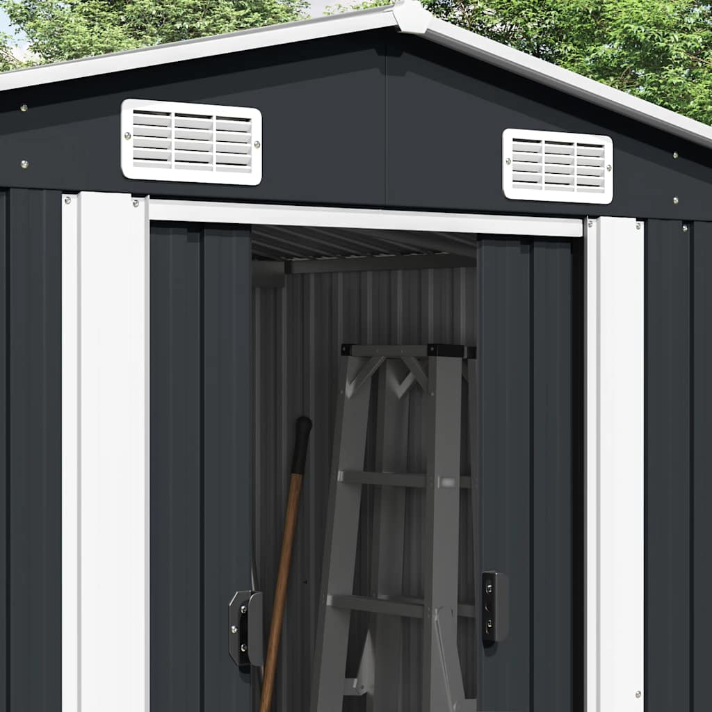 Casetta da Giardino 257x580x181 cm in Metallo Antracite