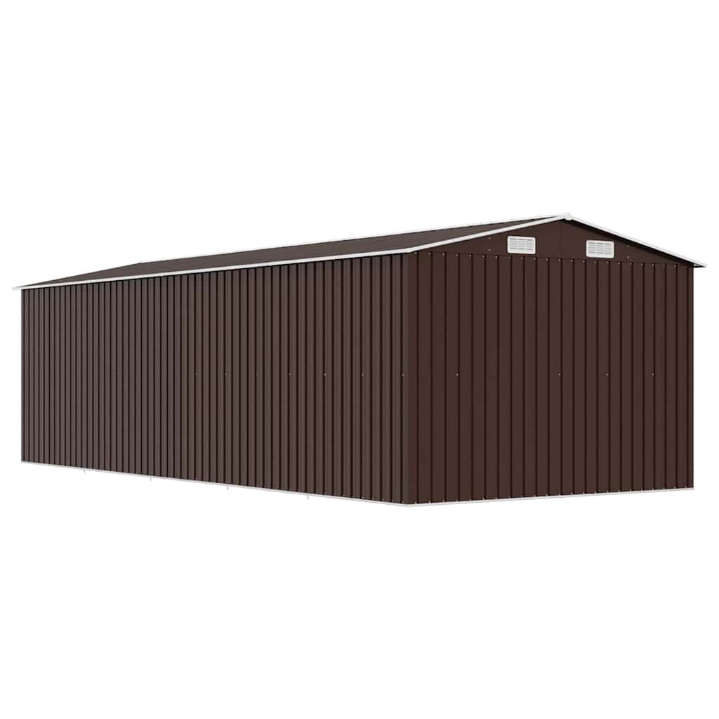 Casetta da Giardino 257x580x181 cm in Metallo Marrone