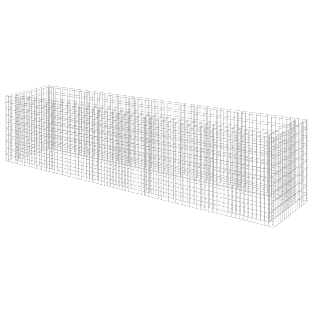 Gabbione Letto Rialzato in Acciaio Zincato 450x90x100 cm
